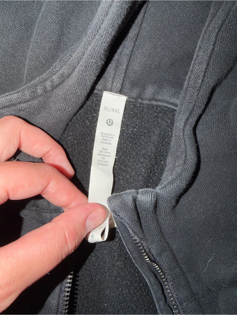lululemon athletica Black Half-Zip Hooded Sweater Vest